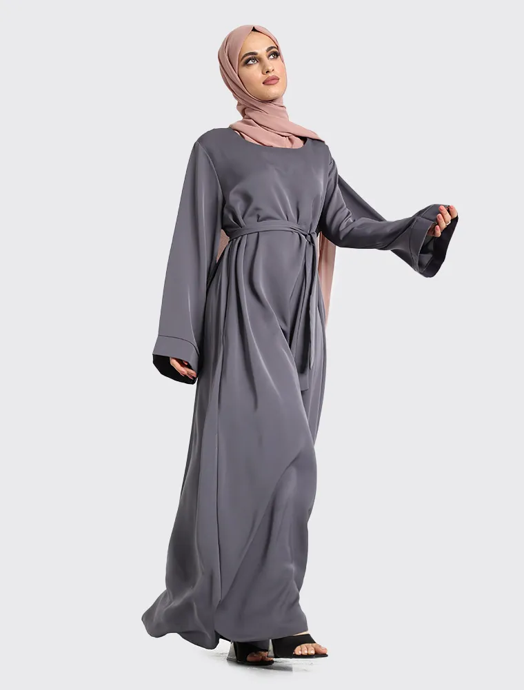 Grey Plain Abaya